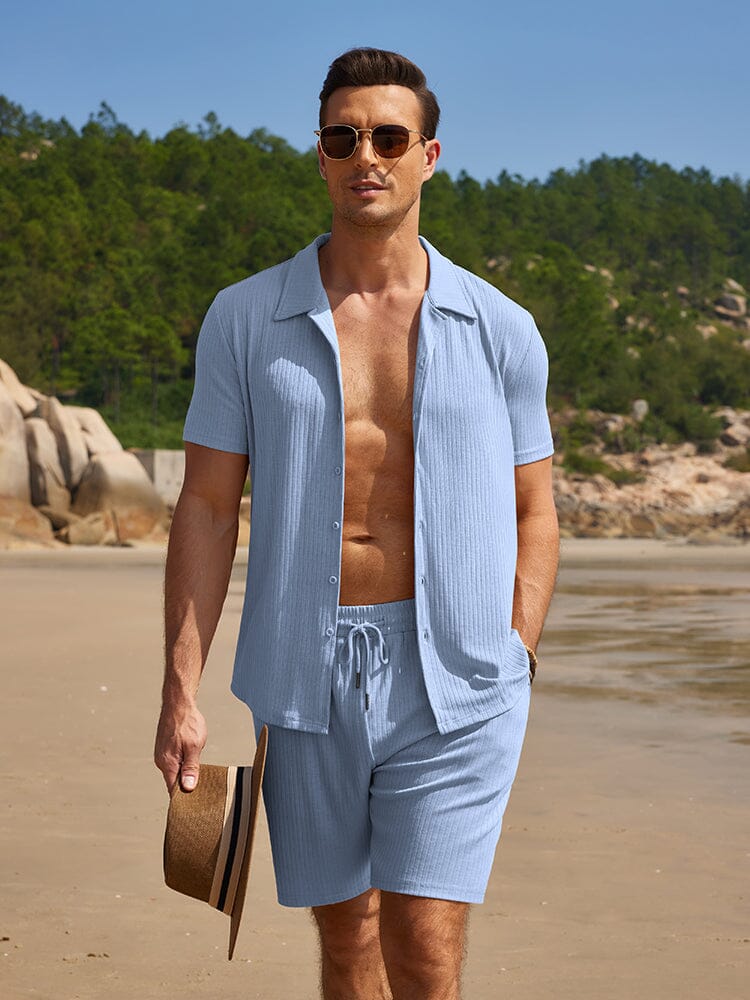 Summer Stretch Ribbed Knit Set (US Only)