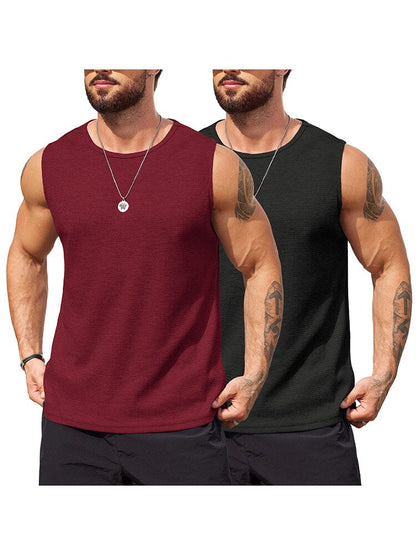 Casual 2 Pack Waffle Tank Tops (US Only)