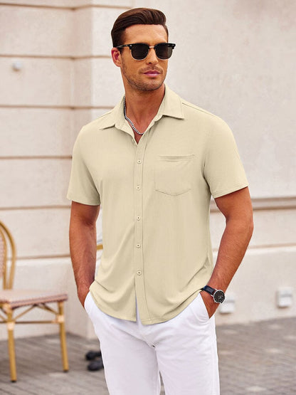 Casual Stretch Striped Texture Shirt (US Only)