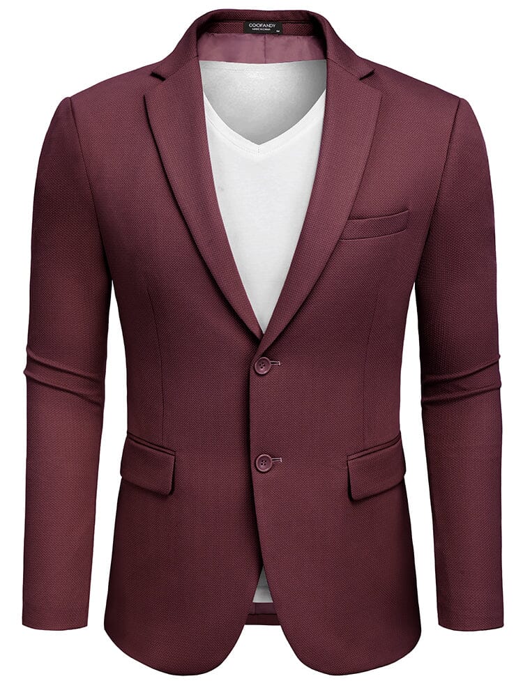 Slim Fit Textured Blazer Jacket (US Only)