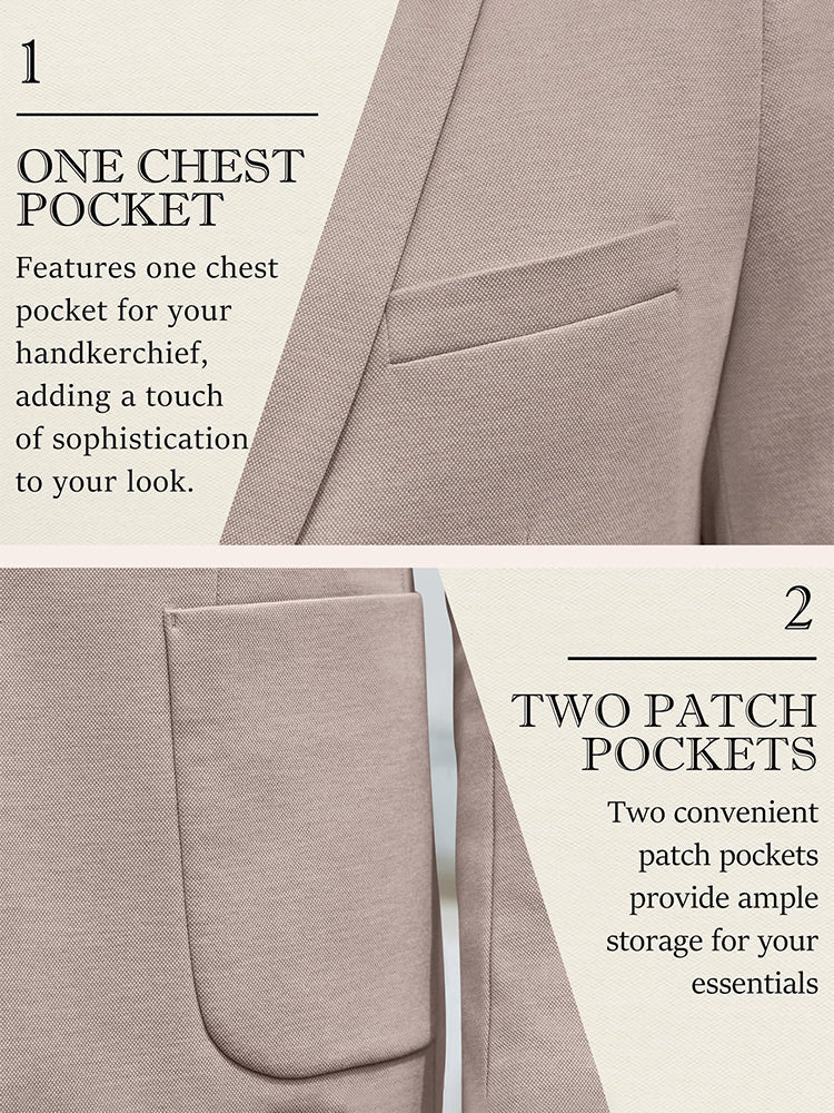 Business Casual Two Buttons Suit Jacket Blazer (US Only)