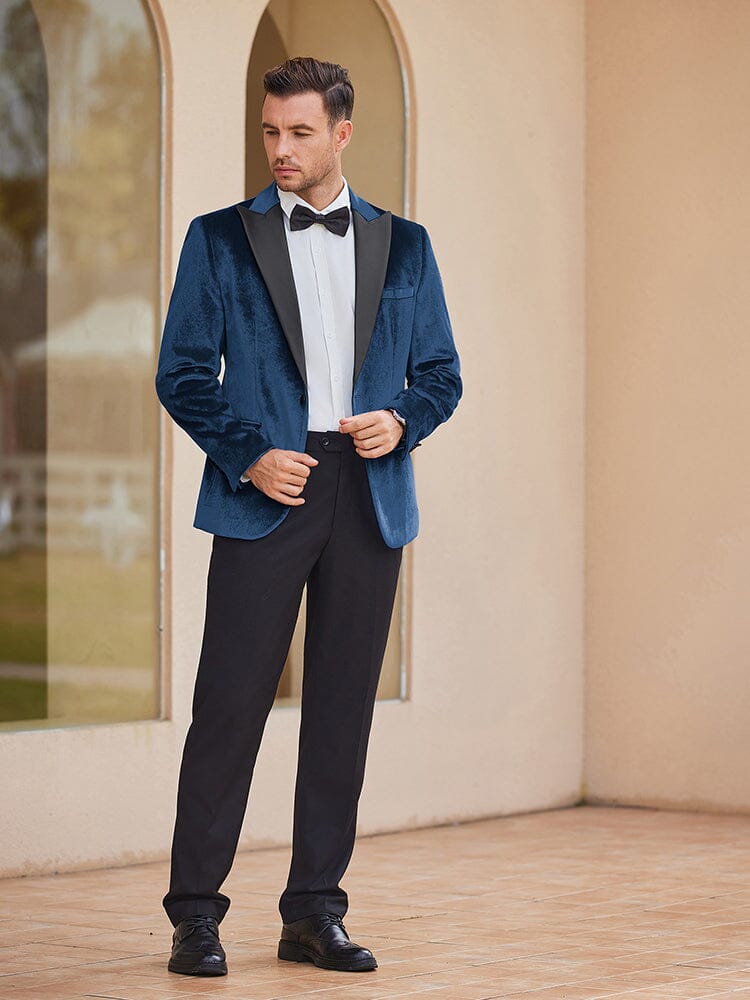 Velvet Tuxedo One Button Blazer (US Only)