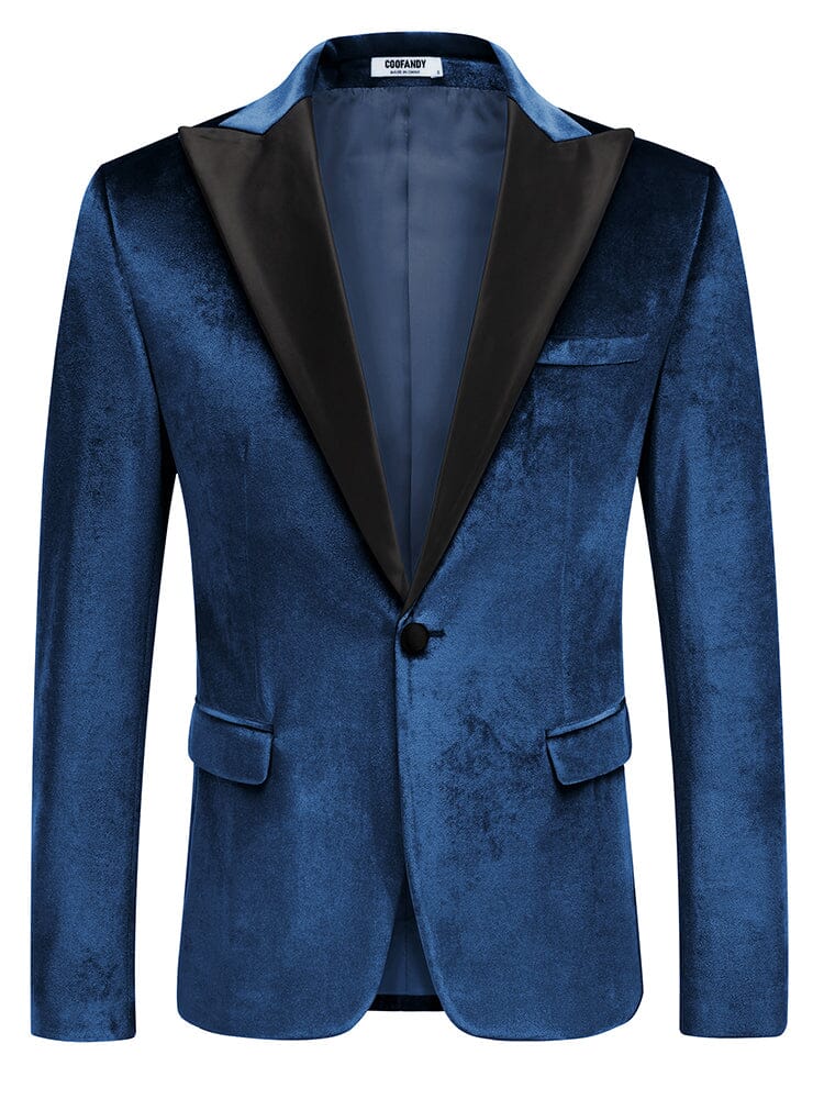 Velvet Tuxedo One Button Blazer (US Only)