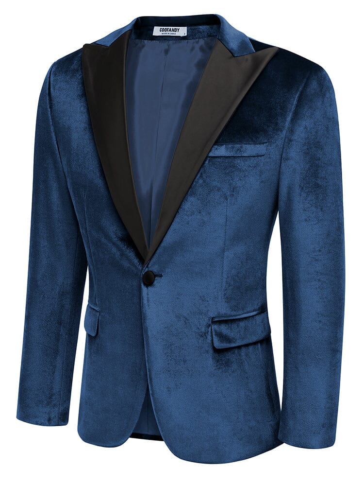 Velvet Tuxedo One Button Blazer (US Only)