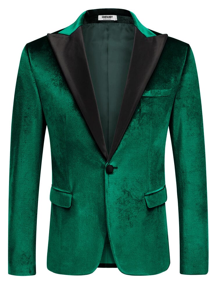 Velvet Tuxedo One Button Blazer (US Only)