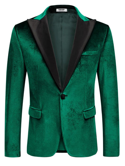 Velvet Tuxedo One Button Blazer (US Only)