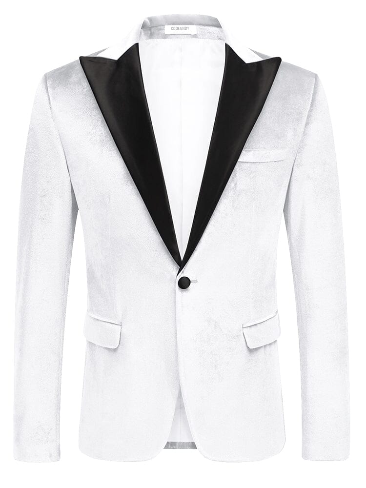 Velvet Tuxedo One Button Blazer (US Only)