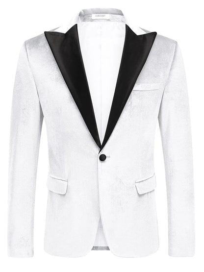 Velvet Tuxedo One Button Blazer (US Only)