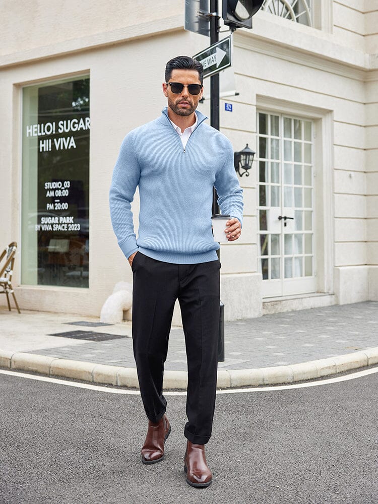 Timeless Stand Collar Knit Sweater (US Only)