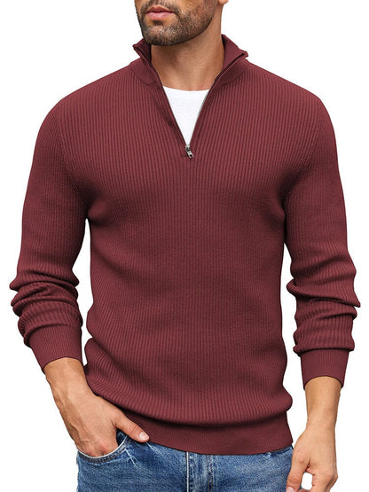 Timeless Stand Collar Knit Sweater (US Only)