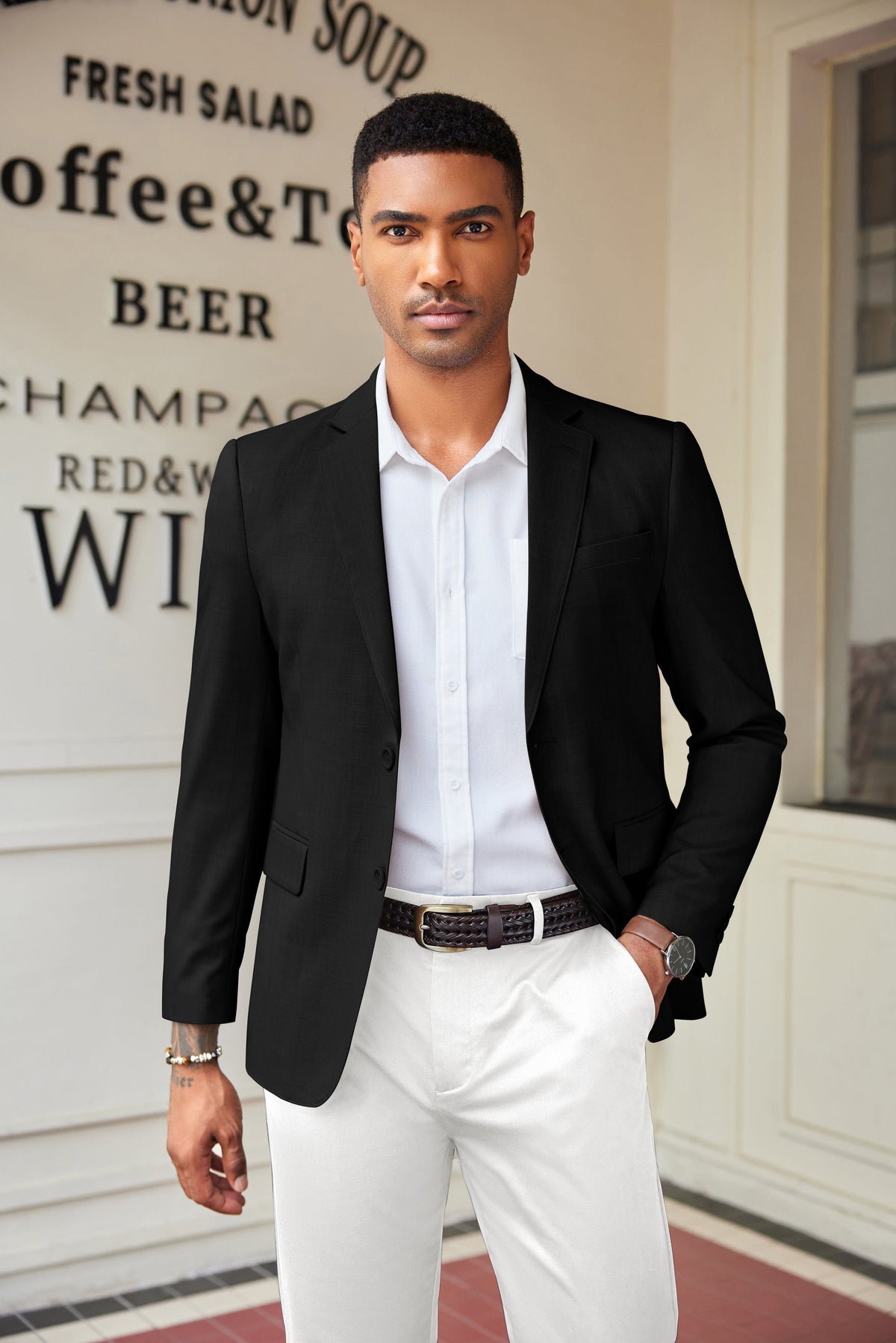 Casual Slim Fit Suit Jacket (US Only)
