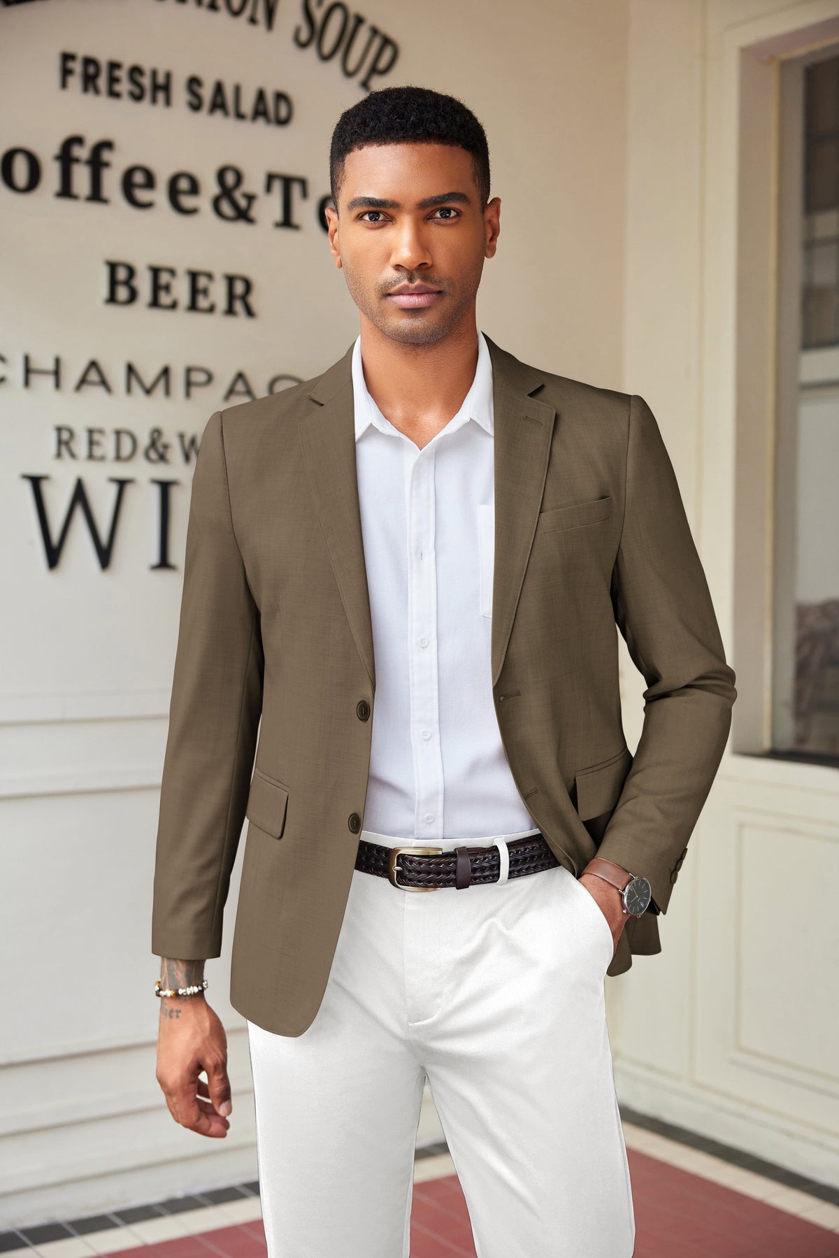 Casual Slim Fit Suit Jacket (US Only)