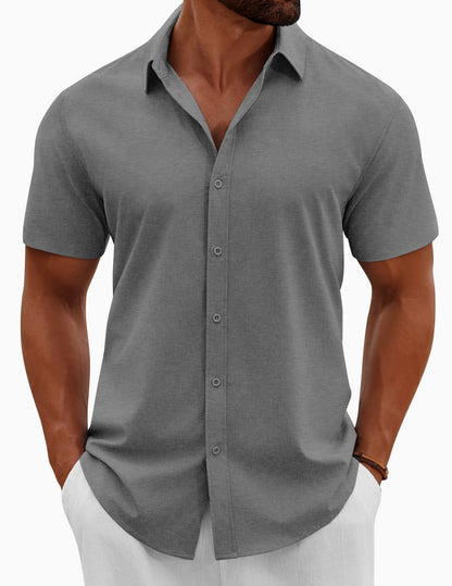 Casual Summer Button Down Short Sleeve Shirts (US Only)