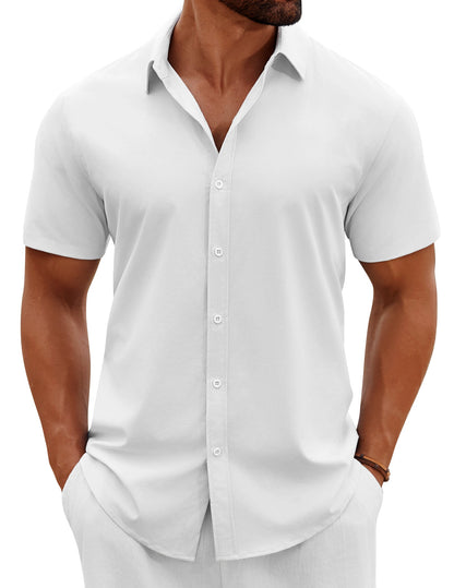 Casual Summer Button Down Short Sleeve Shirts (US Only)