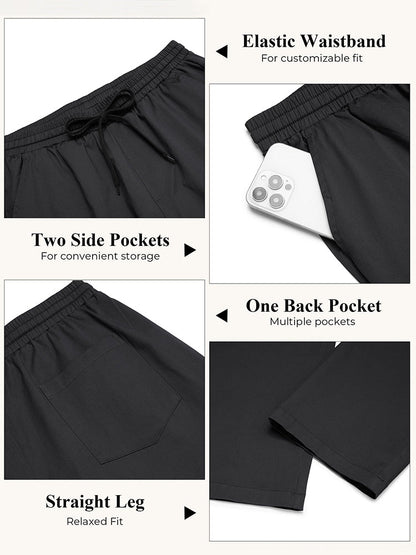 Casual Straight Leg Drawstring Chino Pants (US Only)