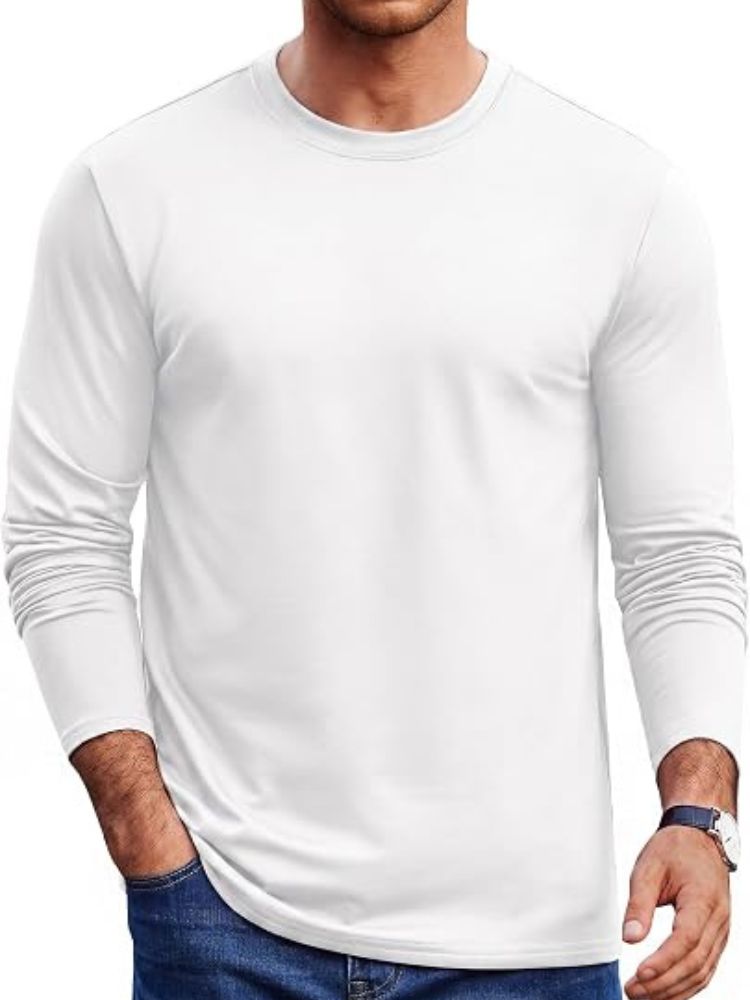 Thermal Fleece-Lined Long Sleeve Crew Neck Tee (US Only)