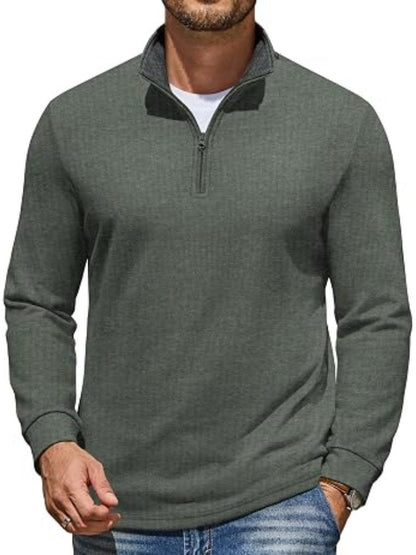 Mock Neck Quarter Zip Knit Pullover (US Only)