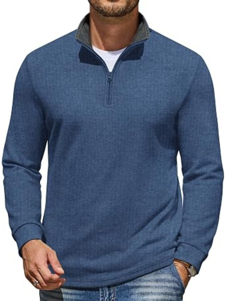 Mock Neck Quarter Zip Knit Pullover (US Only)