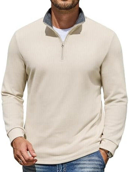 Mock Neck Quarter Zip Knit Pullover (US Only)