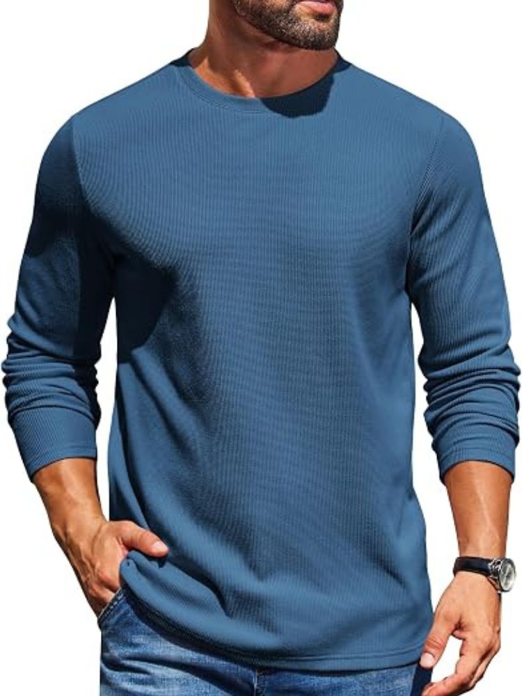 Cloud-Soft Waffle Knit Long Sleeve Tee (US Only)