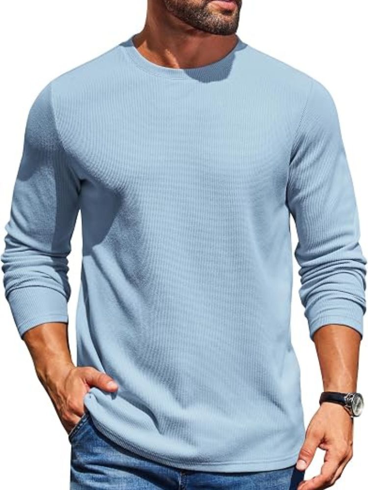 Cloud-Soft Waffle Knit Long Sleeve Tee (US Only)
