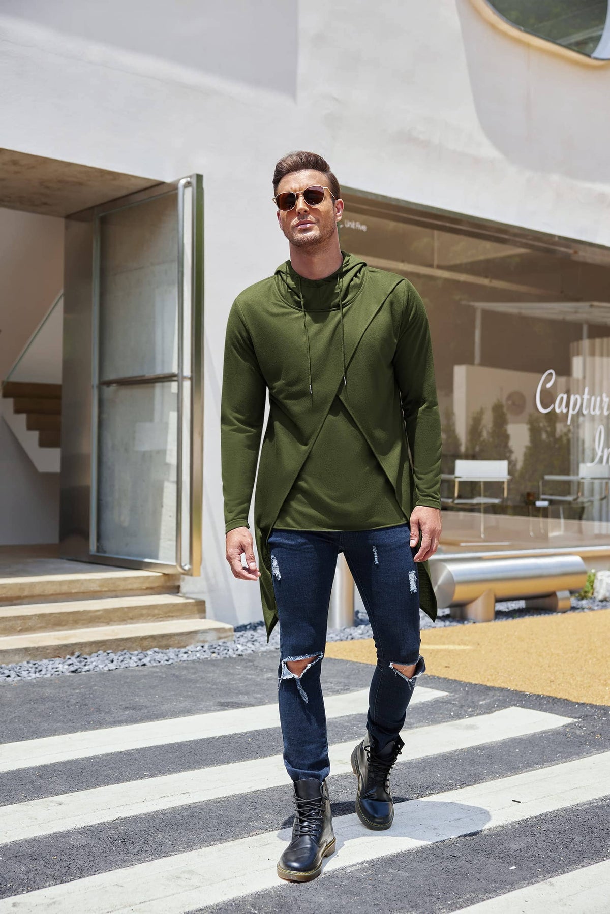 Long Length Cloak Cotton Pullover Hoodie (US Only)