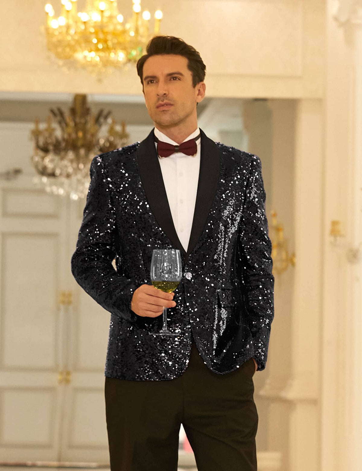 Shiny Sequin Blazer Tuxedo Suit (US Only)