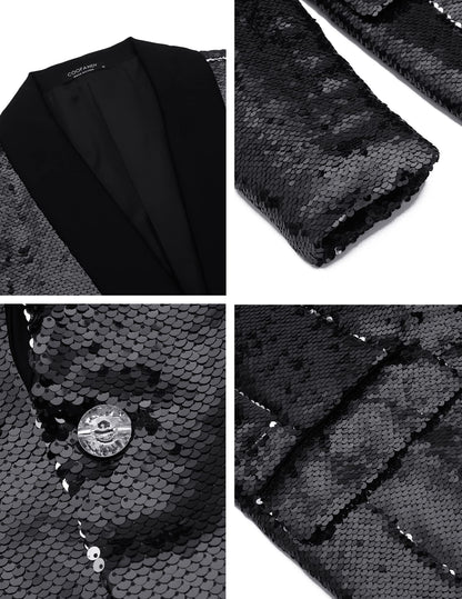 Shiny Sequin Blazer Tuxedo Suit (US Only)
