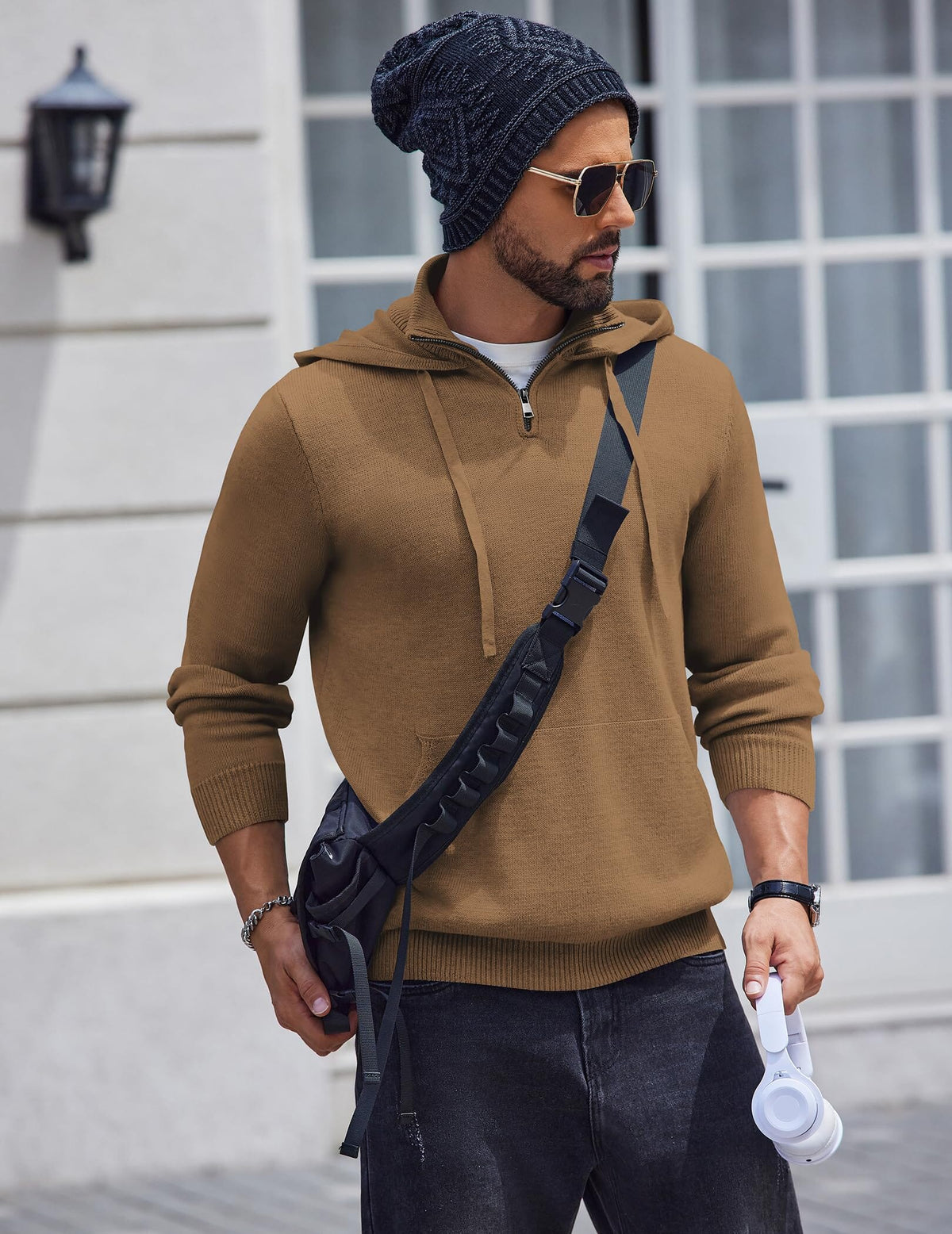 Casual Turtleneck Knit Hoodie (US Only)