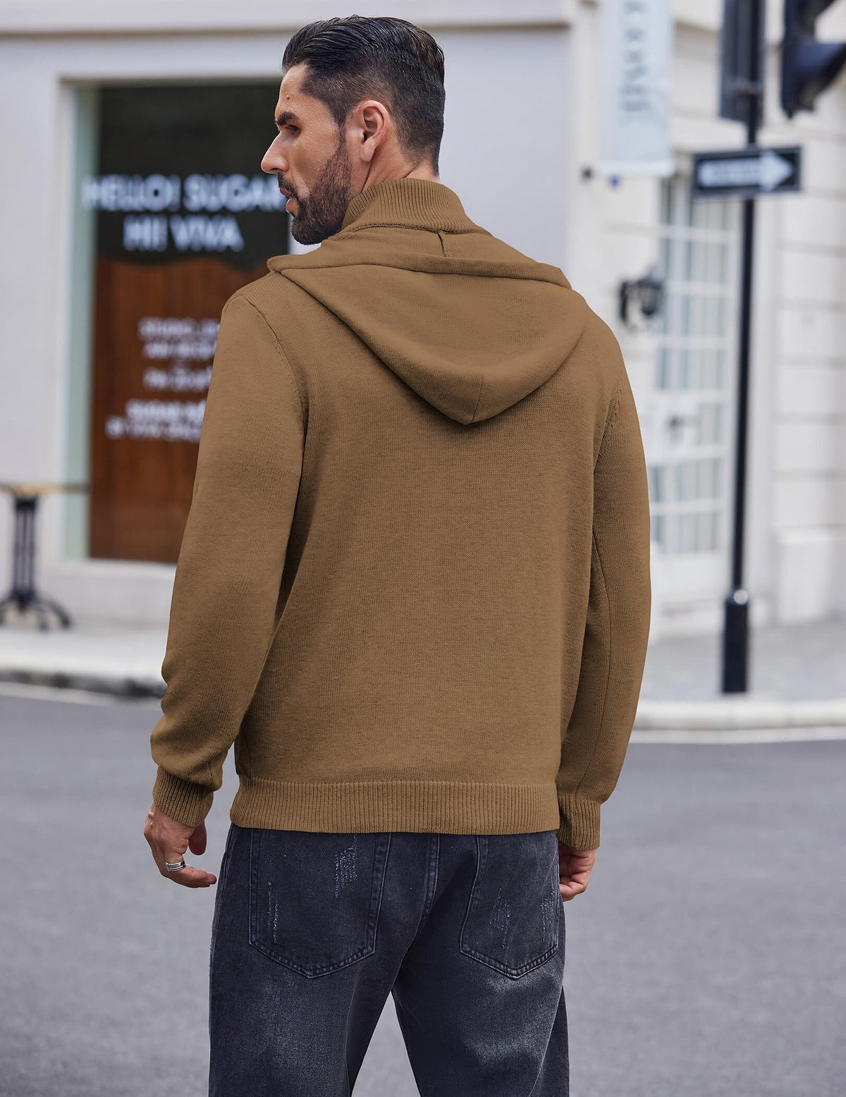 Casual Turtleneck Knit Hoodie (US Only)