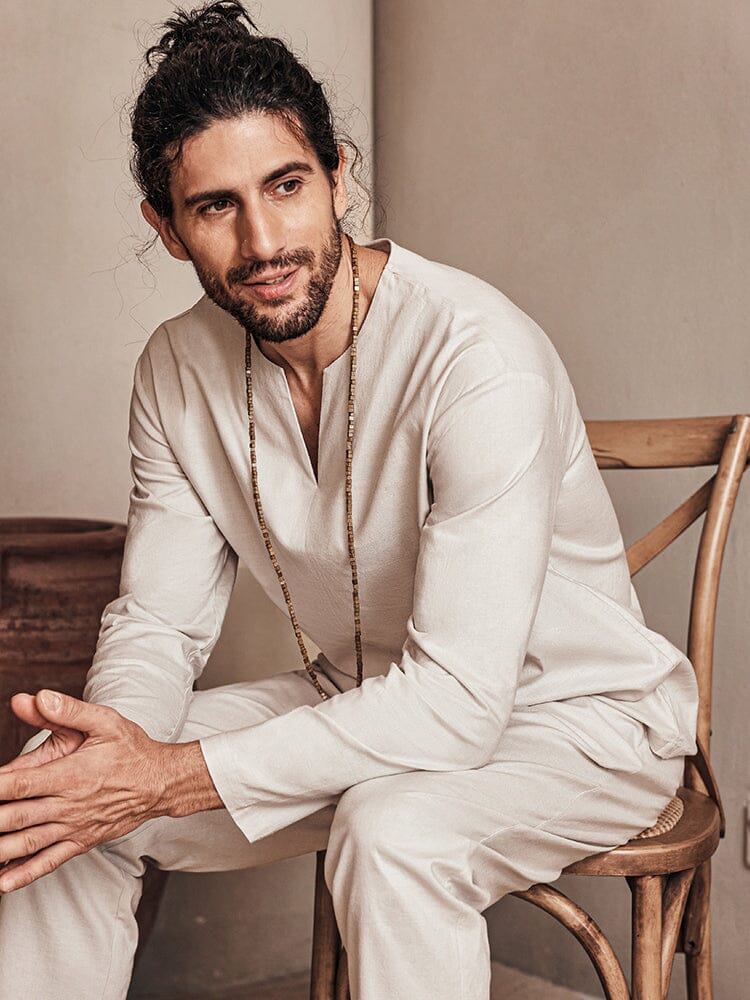 Cozy Linen Blend Shirt Set