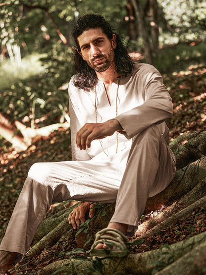 Cozy Linen Blend Shirt Set