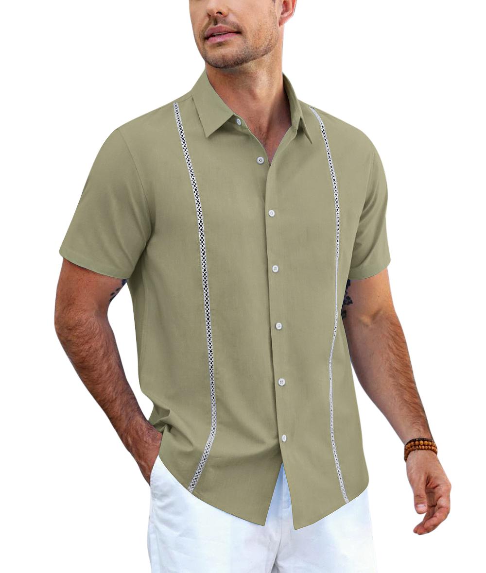Summer Casual Cuban Guayabera Shirt (US Only)