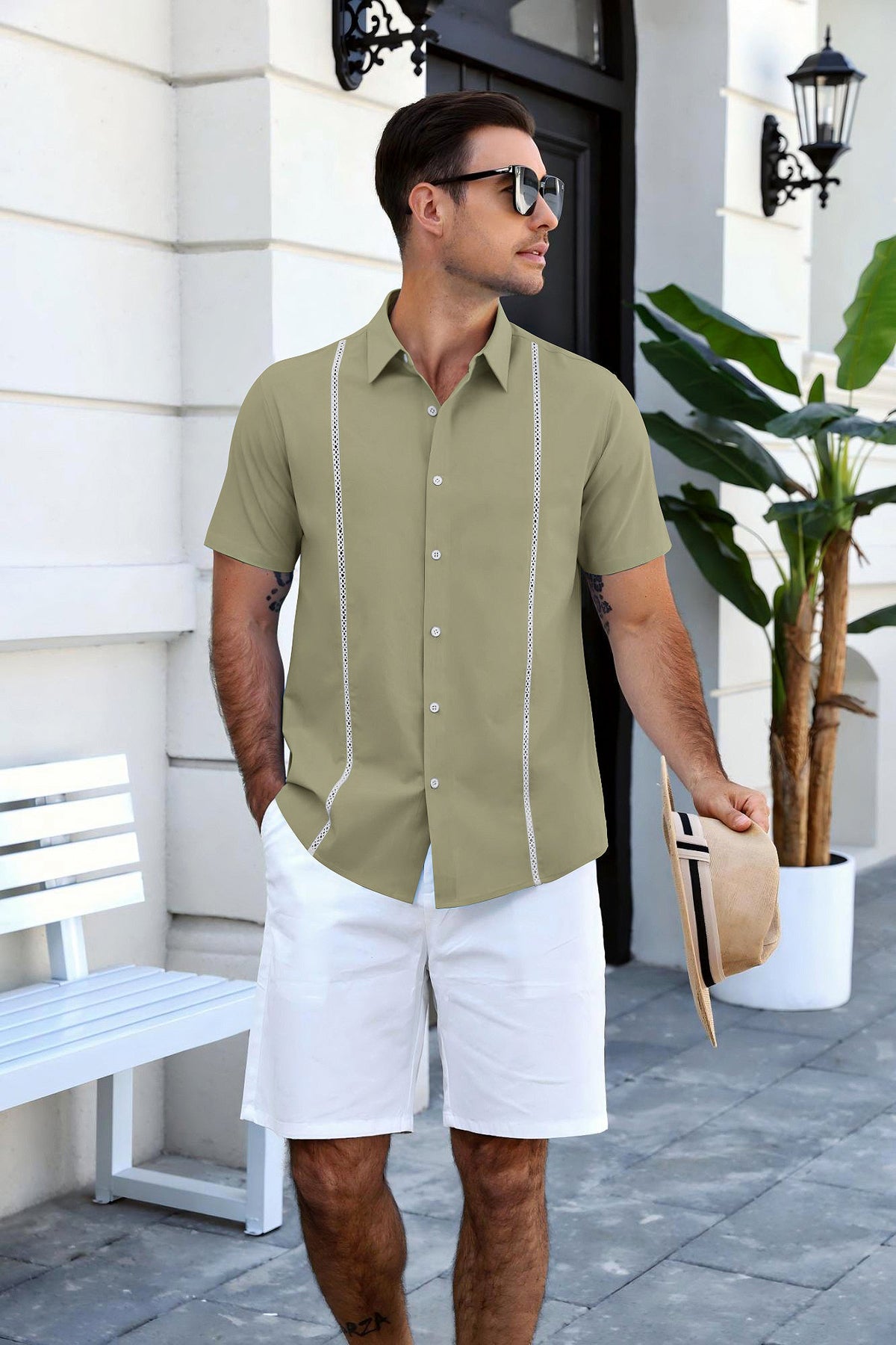 Summer Casual Cuban Guayabera Shirt (US Only)