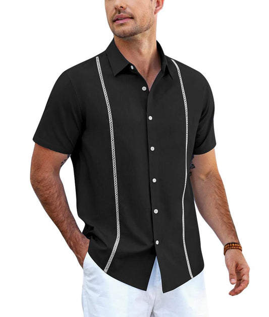 Summer Casual Cuban Guayabera Shirt (US Only)