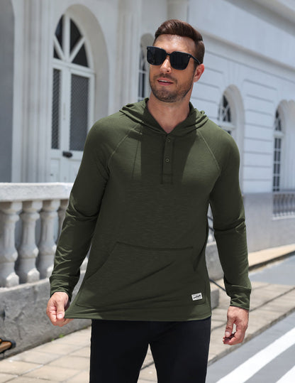 Casual Comfort Travel Henley Hoodie (US Only)