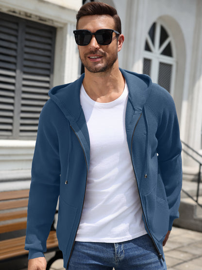 Full Zip Hoodie Knit Sweatshirt Jacket (US Only)