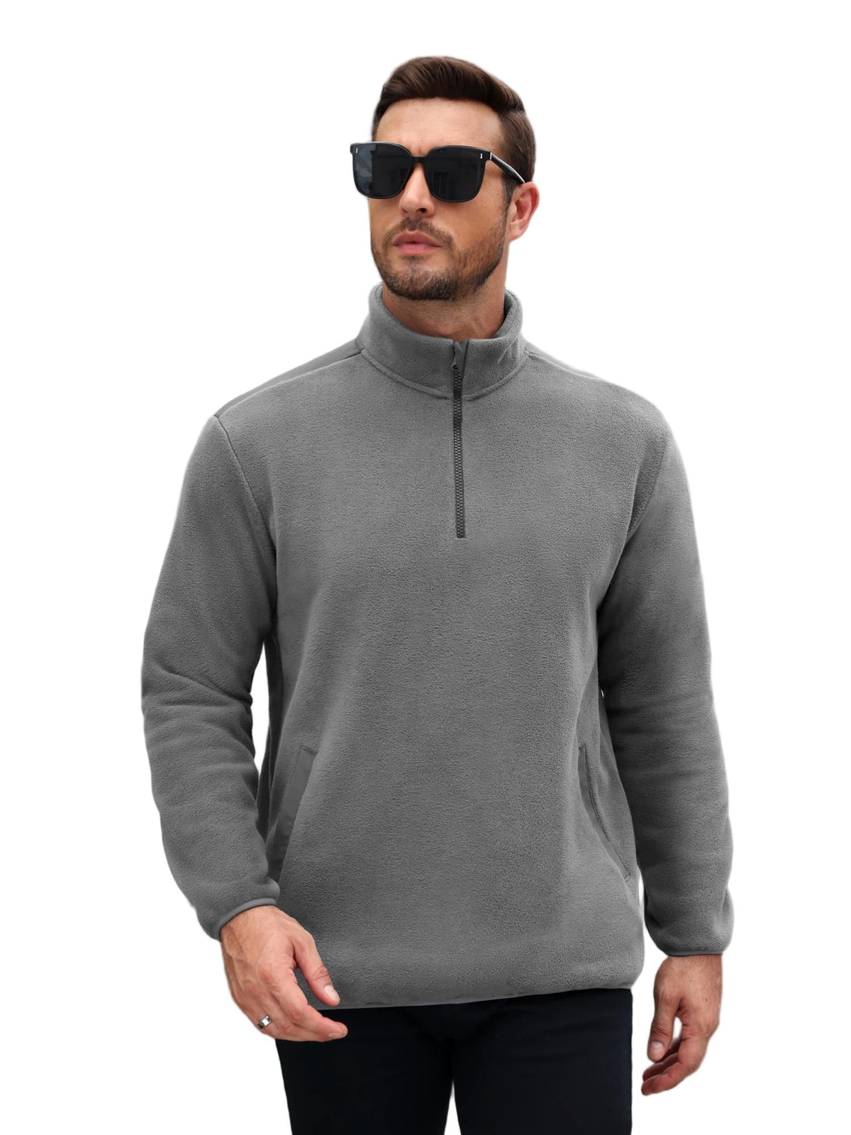 Lightweight Quarter-Zip Polar Fleece Pullover Jacket (US Only)