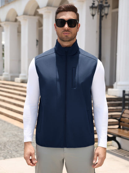 Stand Collar Lightweight Padded Vest (US Only)