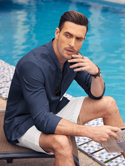 Classic fit Long Sleeve Cotton Shirt (US Only)