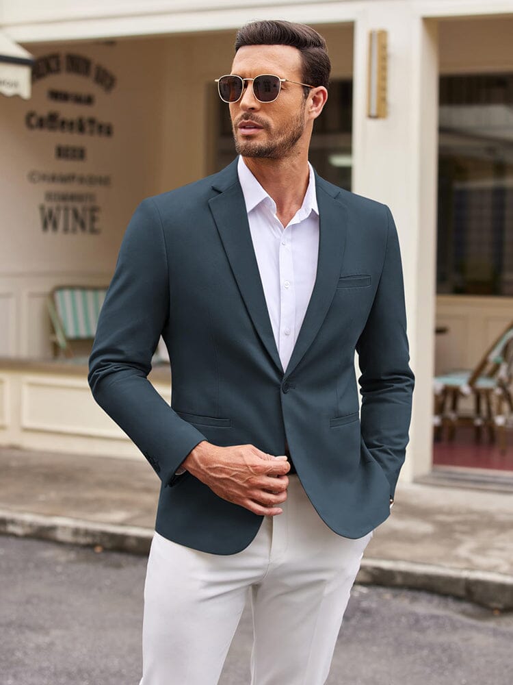 Casual One Button Suit Jacket (US Only)