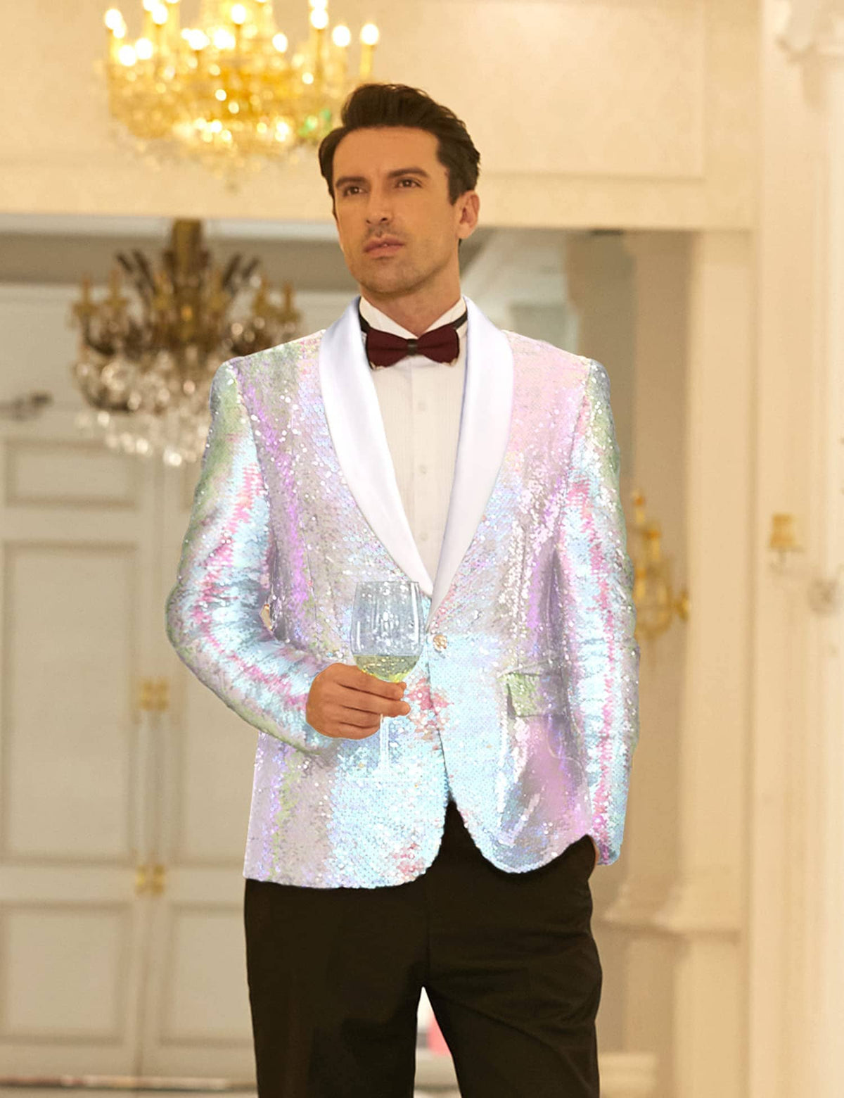 Shiny Sequin Blazer Tuxedo Suit (US Only)