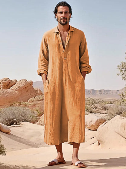 Classic Loose 100% Cotton Robe Shirt
