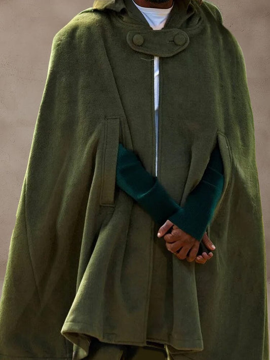 Vintage Hooded Cloak Short Coat