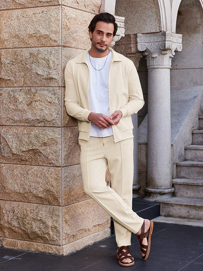 Athleisure Soft Waffle Jacket Set (Live Only)