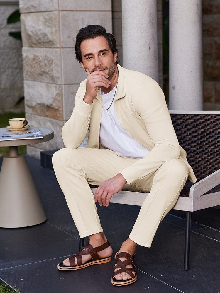Athleisure Soft Waffle Jacket Set (Live Only)