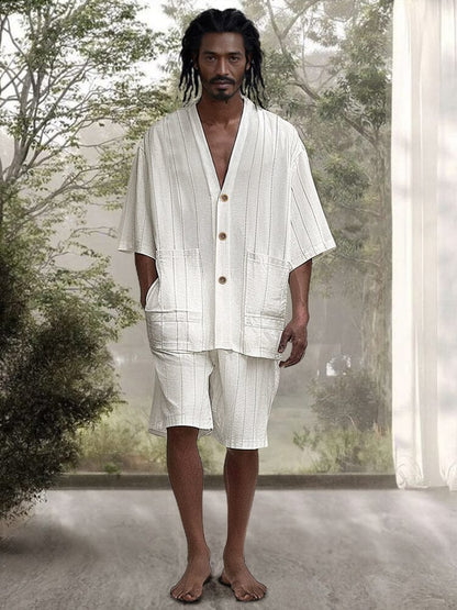 Loose Linen Blend 2-Piece Outfits