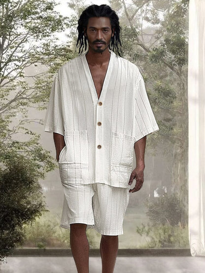 Loose Linen Blend 2-Piece Outfits