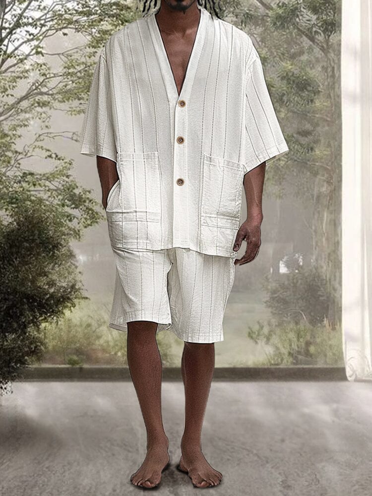 Loose Linen Blend 2-Piece Outfits