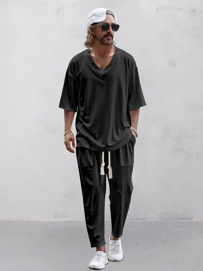 Casual Trendy 2-Piece T-shirt Set (Live Only)
